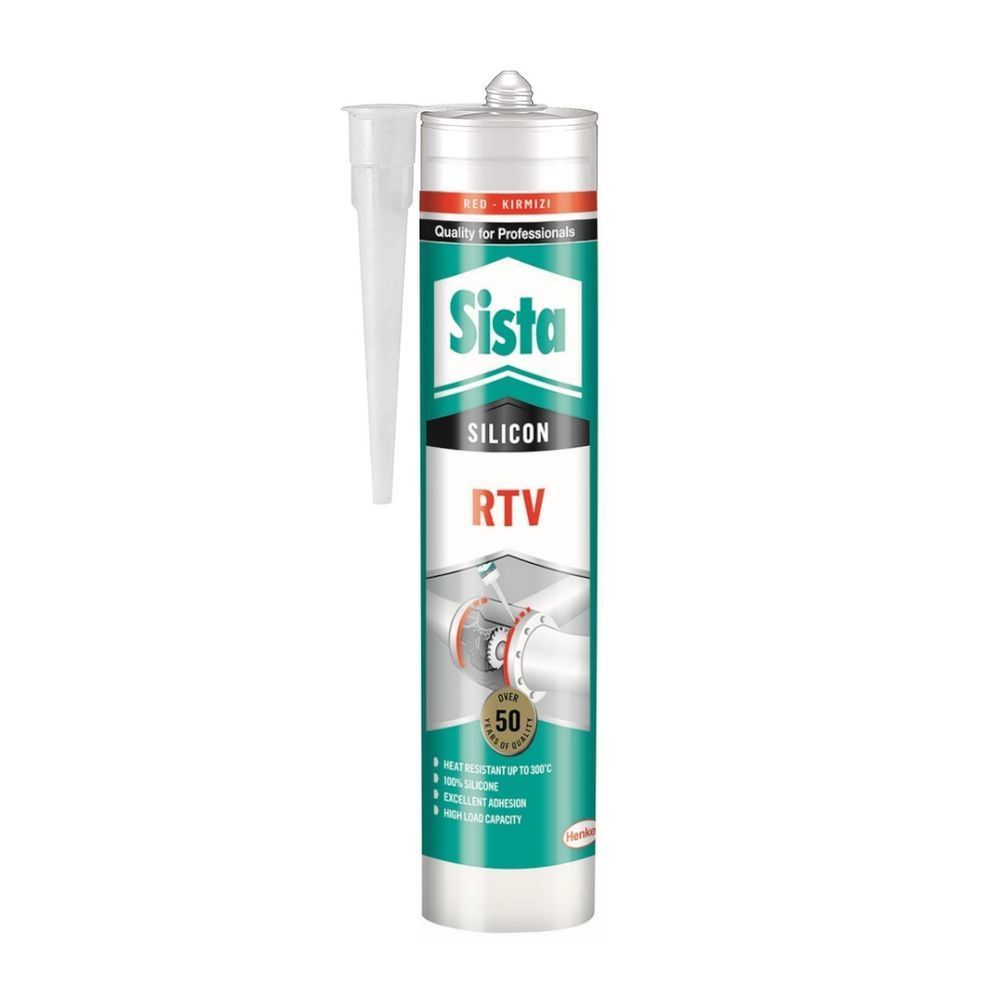 Sista RTV Silikon kartuş Kırmızı  310 ml Adet