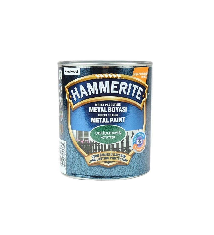 Hammerite Pas Üstü Metal Boyası Çekiçlenmiş Koyu Yeşil 0,75Lt