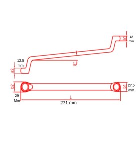 İzeltaş 0430  Yıldız İki Ağız Anahtar 18x19 Mm #2