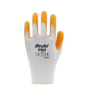 Beybi PN5 Polyester Örme Nitril İş Eldiveni 9 No 1 Çift #3