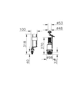 Vitra Tek Kademeli Alttan Girişli İç Takım Seti 330B1314 #3