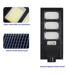 Hero Led 150W Solar Sokak Armatürü Beyaz HL-5152 #2