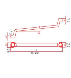 İzeltaş 0430  Yıldız İki Ağız Anahtar 24x27 Mm #2