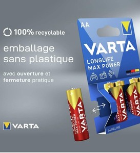 Varta Longlife Max Power AA Alkaline Pil 4'lü #3