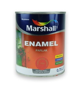 Marshall Enamel Parlak Ahşap Metal Boyası Bayrak Kırmızı 0,75 L